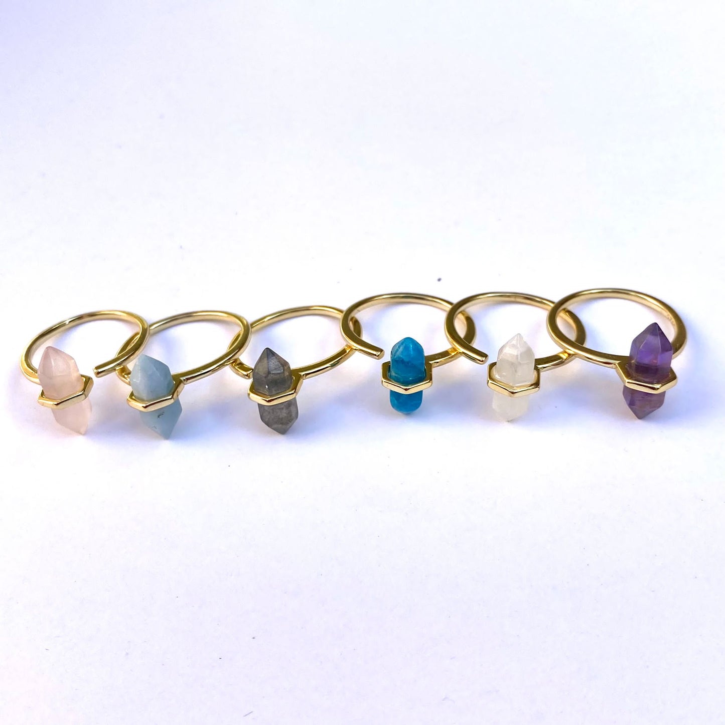Crystal Compass Ring - Mixed Crystals