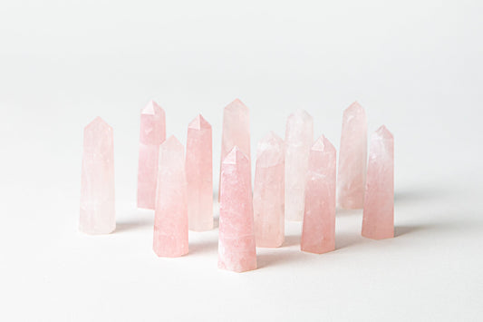 Relaxation Crystal Trio (Medium) - Rose Quartz, Amethyst + Clear Quartz