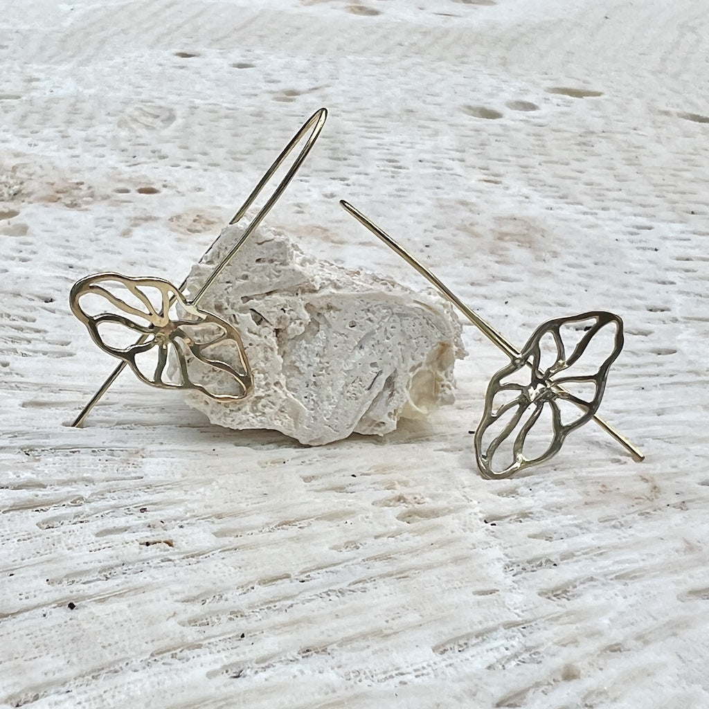 Flower Pull Threader Earrings