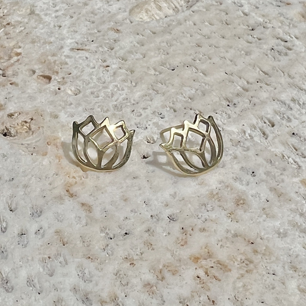 Bombshell Lotus Stud Earrings