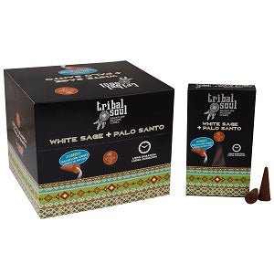 White Sage + Palo Santo Backflow Incense Cones - 10 Cones-0